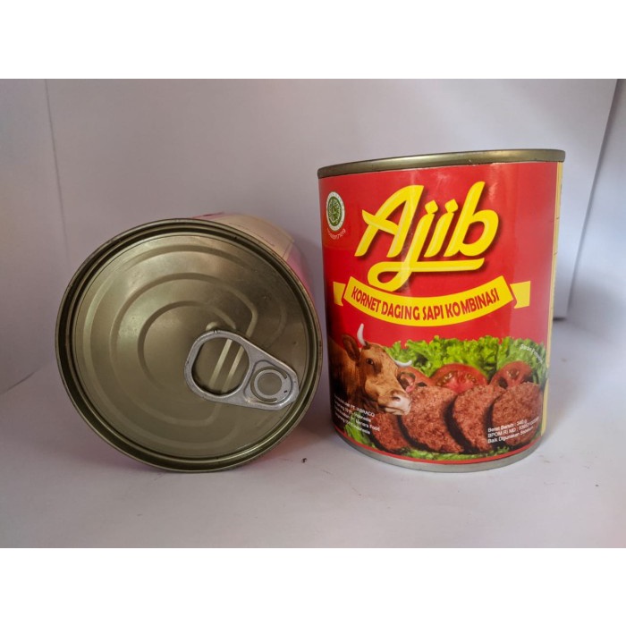 

f0fbfe0 Kornet Daging Sapi Merk Ajib 340 Gram Ds1Gkk