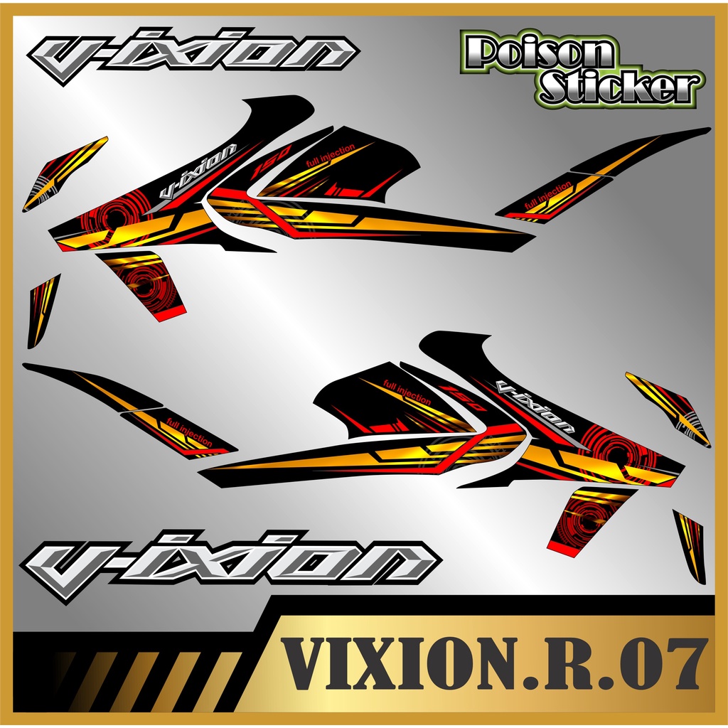 STRIPING STICKER VIXION R STIKER VIXION R NEW STICKER LIS LIST VARIASI YAMAHA VIXION R CODE 07