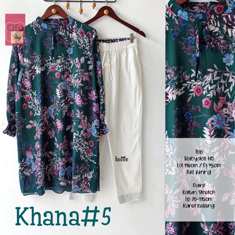 Baju Setcel Bahan Cerutty • KHANA SET #5 ORIGINAL BY QFA SHOP