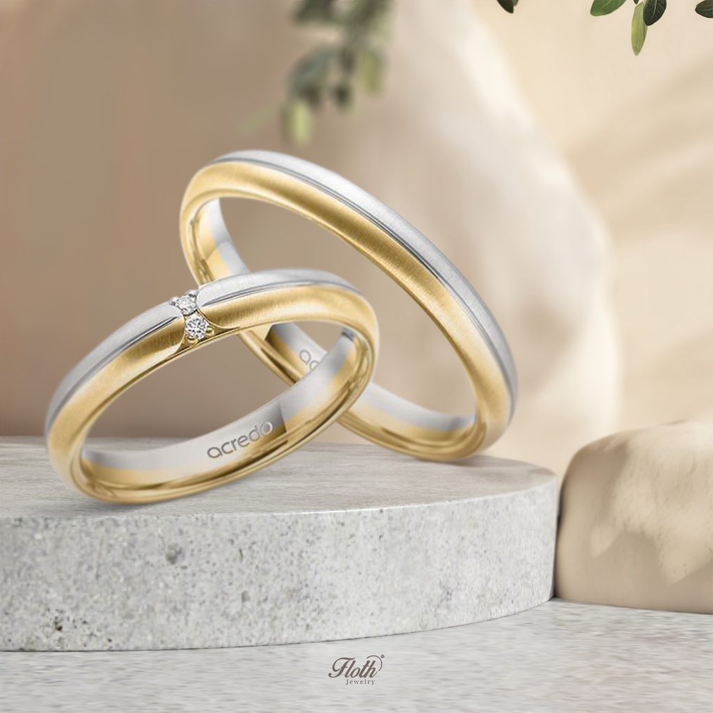 Cincin Couple Pria Wanita Emas Perak Palladium K68