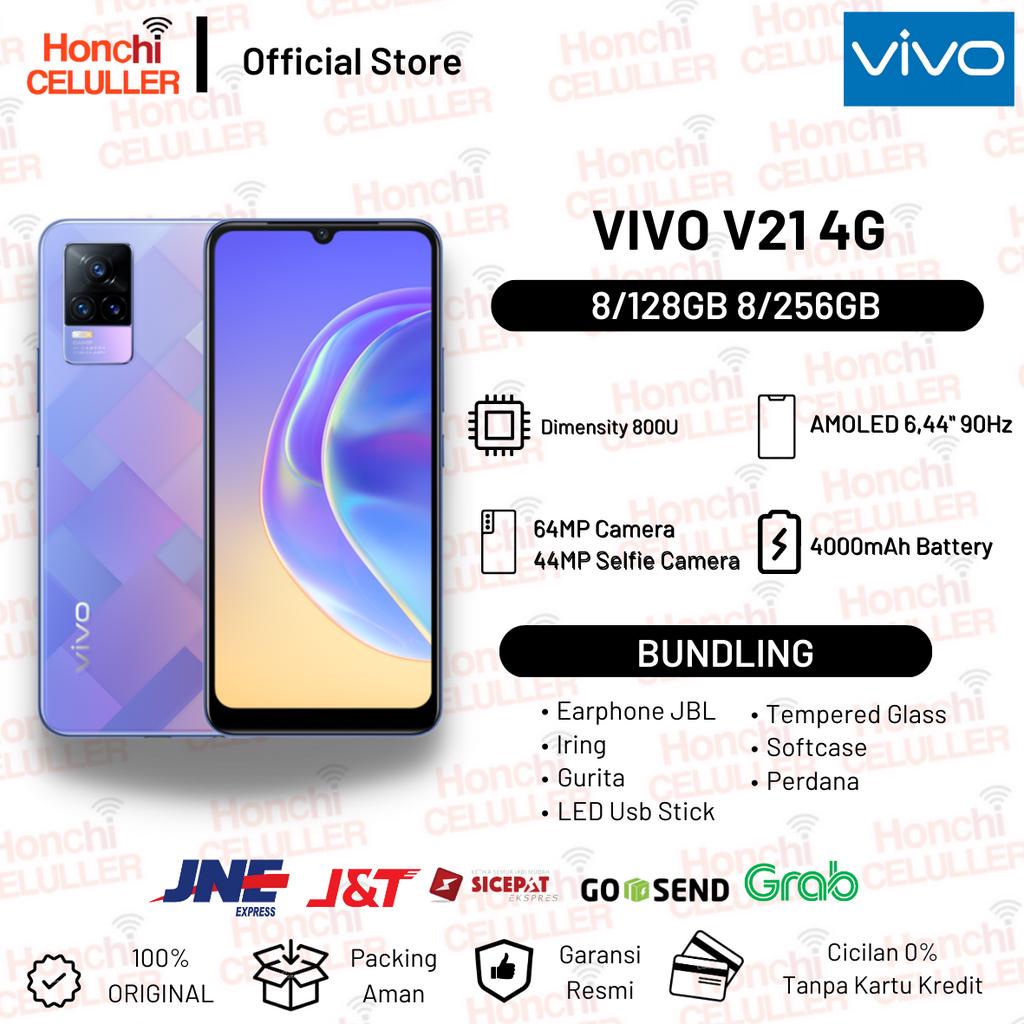 VIVO V21 4G RAM 8GB ROM 256GB 8/128GB 8/256GB GARANSI RESMI VIVO INDONESIA