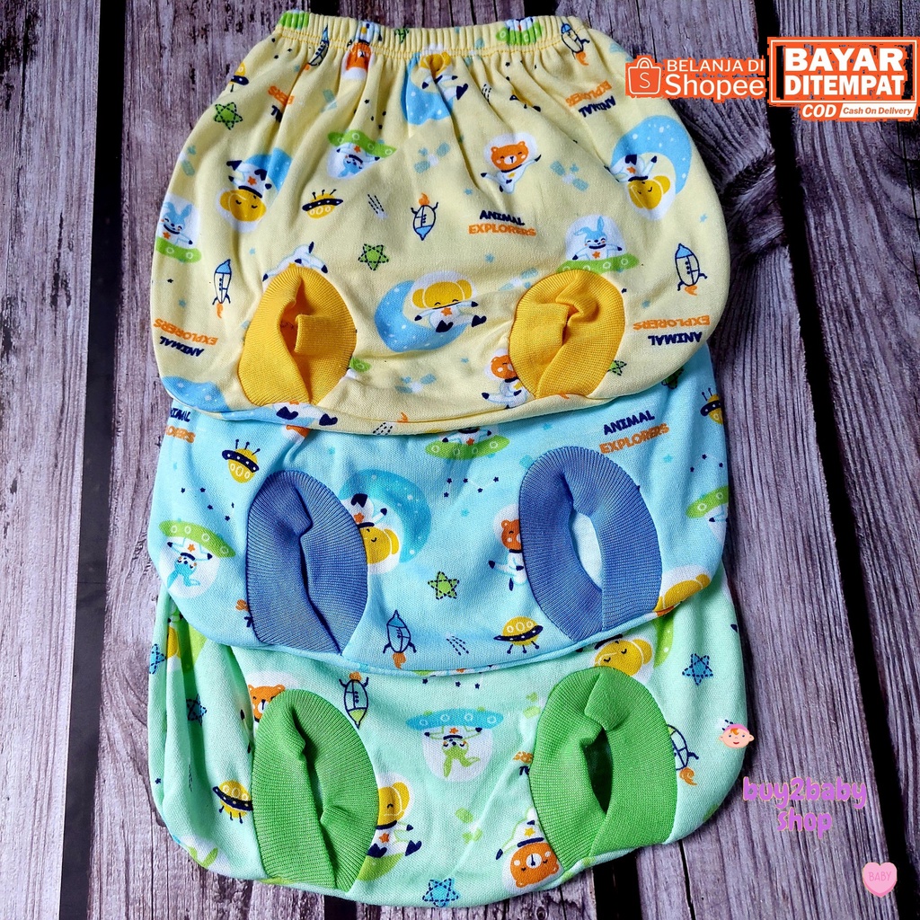 Celana pendek bayi model POP Animal Explorer NIA 0-3 Bulan 3 PCS