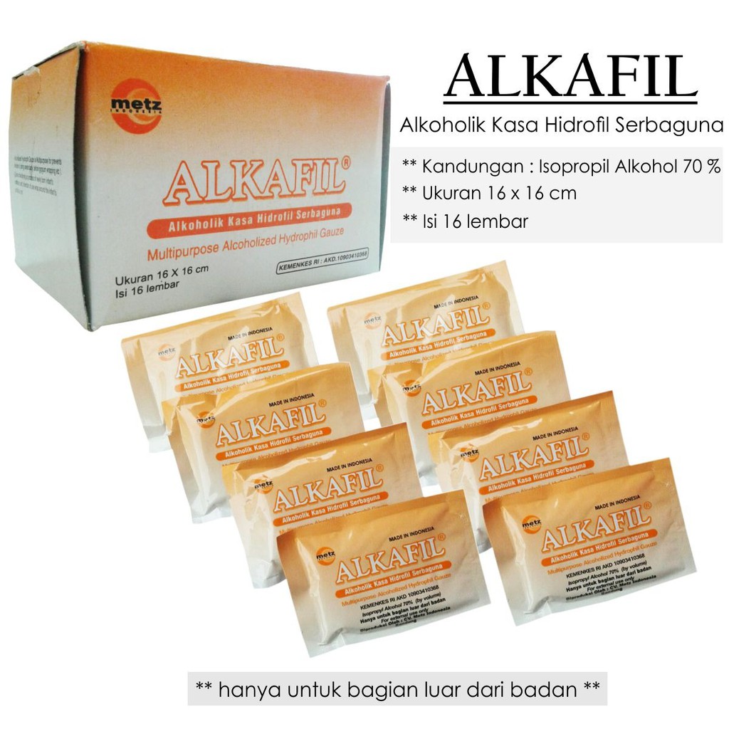 Kasa hidrofil ALKAFIL ISI 16 Pcs - serbaguna kassa untuk pembalut tali pusar pusat bayi