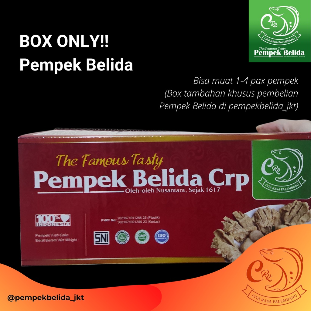 

Ekstra Box Kardus Tambahan Pempek Belida - Khusus Pembelian empek empek min 1 pax di pempekbelida_jkt