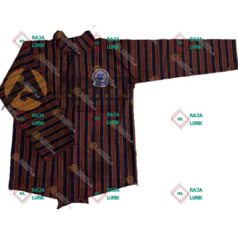 Surjan Lurik Dewasa Asli Tenun Biru / Baju Surjan Lurik Murah