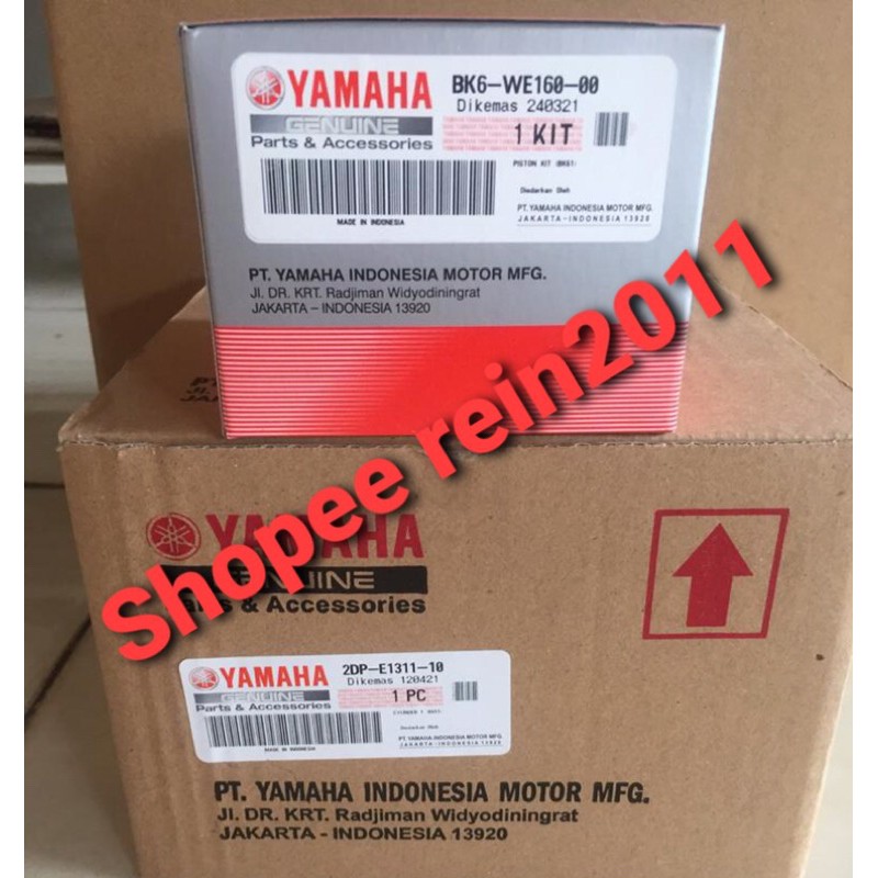 BLOK SEHER NMAX WR 155 R15 V3 SET PISTON KIT R15 V3 ASLI ORI YAMAHA 2DP E1311 10 &amp; BK6 WE160 00