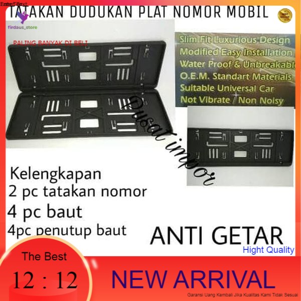 Dudukan Plat No Mobil - Tempat Plat Nomor Mobil -  Dudukan Plat Nomor