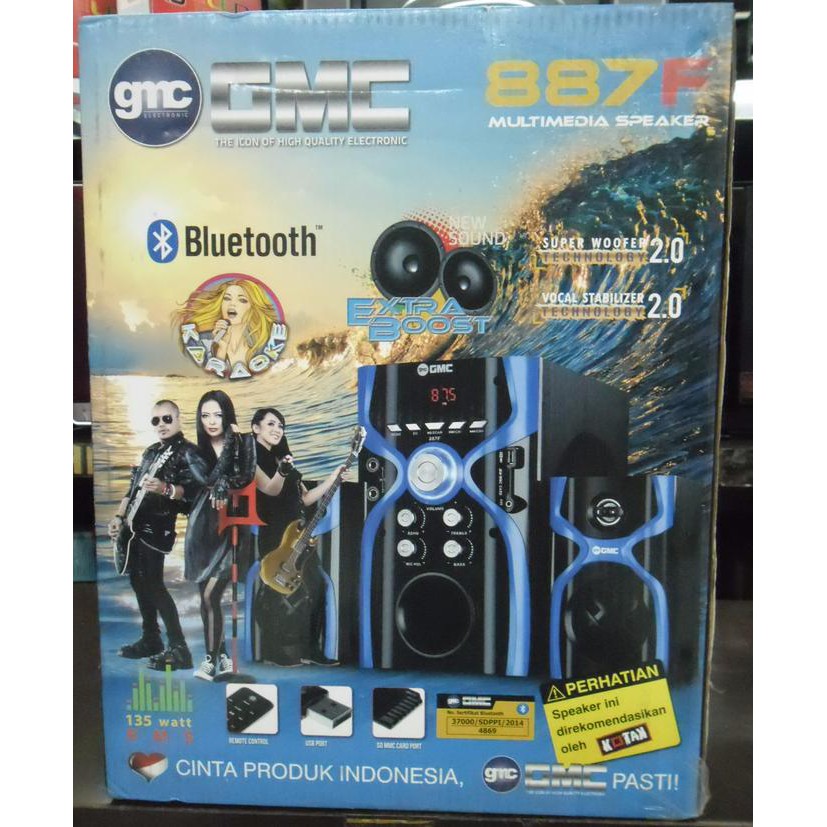 Super Sale Speaker GMC 887F BLUETOOTH USB KARAOKE Ready Stock