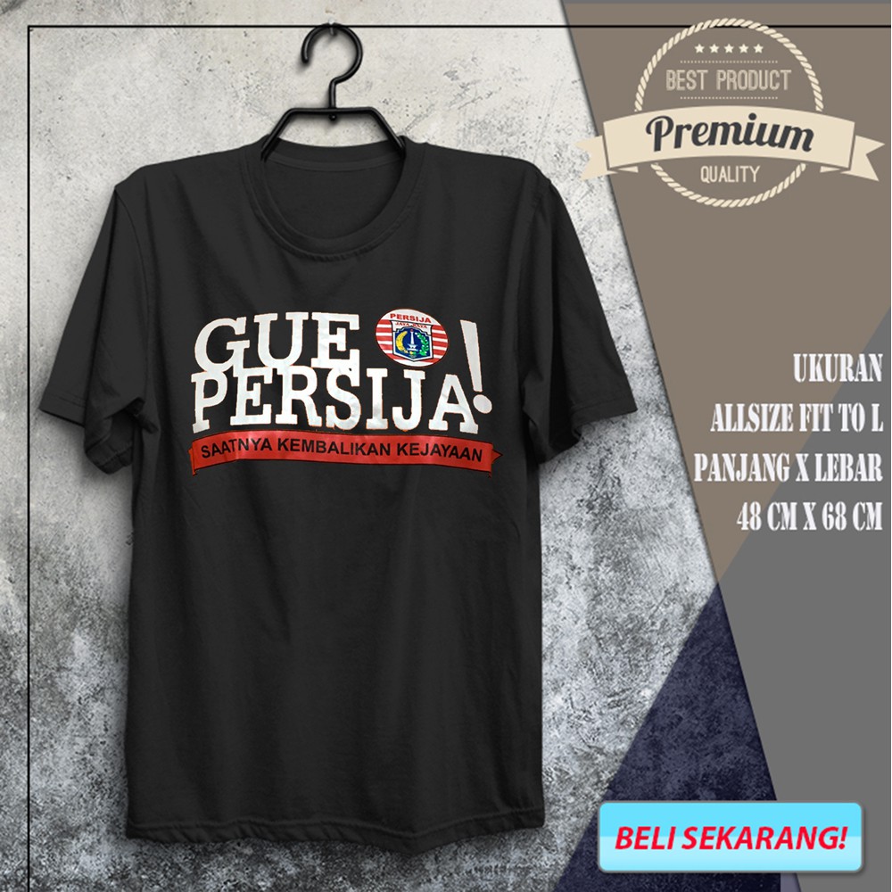 Kaos Baju Distro Bola Murah Persija The Jak Mania JAKMANIA BLACK