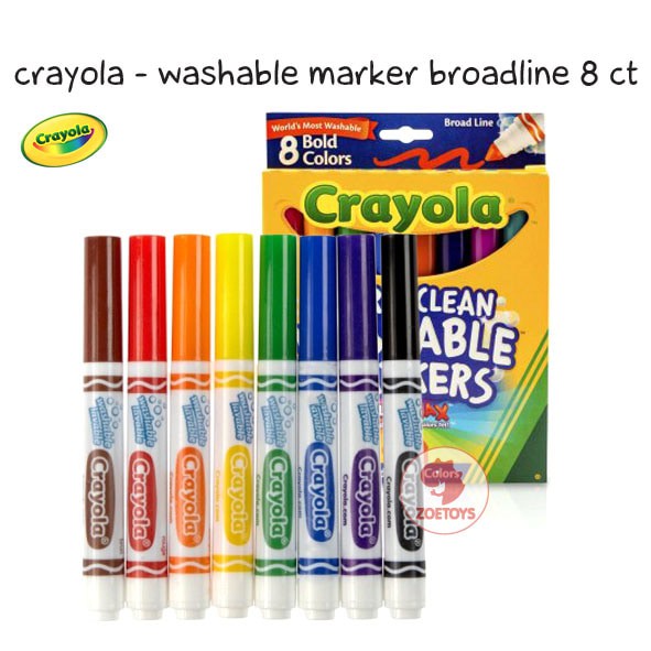 

Zoetoys Crayola Washable Marker Broad 8 Ct TERBARU