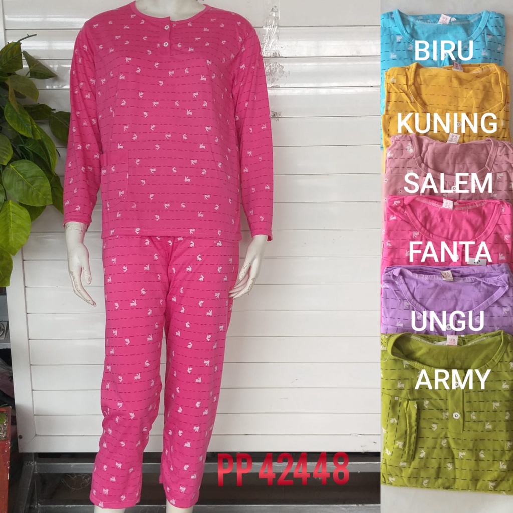 gof BABYDOLL THEDDA PP Dewasa Standart Setelan Baju Tidur Busui Celana Panjang Lengan Panjang Piyama