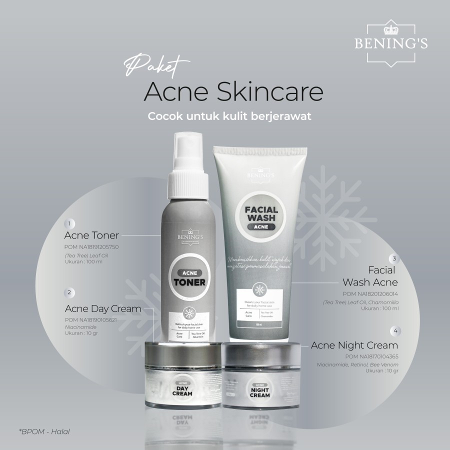 BENINGS SKINCARE by DR.OKY PRATAMA / PAKET ACNE-4