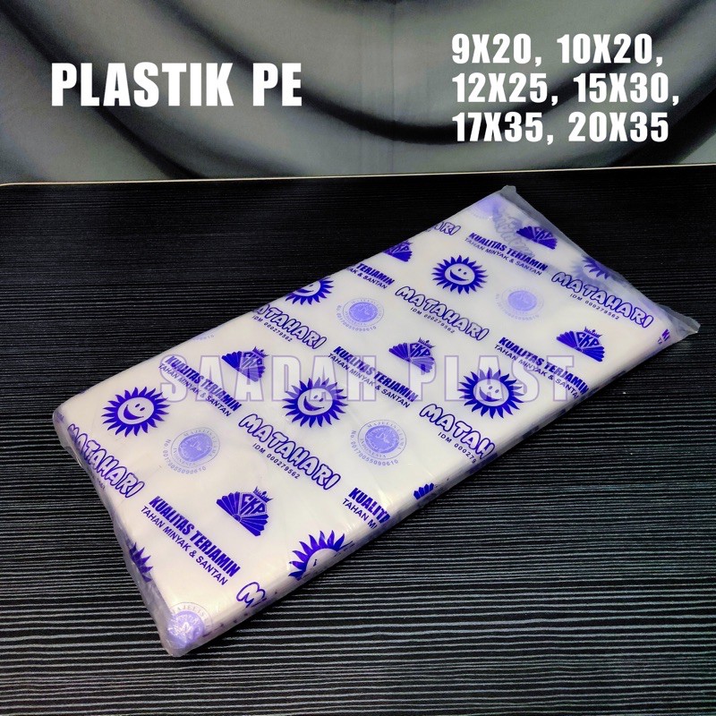 KANTONG PE 4,5x23 9X20 10X20 10X25 12X25 15X30 17X35 20X35 / PLASTIK ES BATU BURAM 1KG GULA