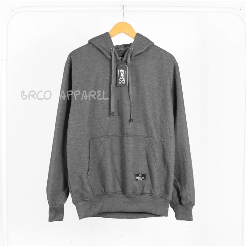Sweater Hoodie Polos Hoodie Sweater Unisex Pria Wanita Orginal (BAYAR DI TEMPAT)-ABU TUA