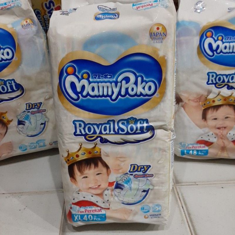 Mamypoko Royalsoft perekat S60 M56 L48 XL40 XXL32