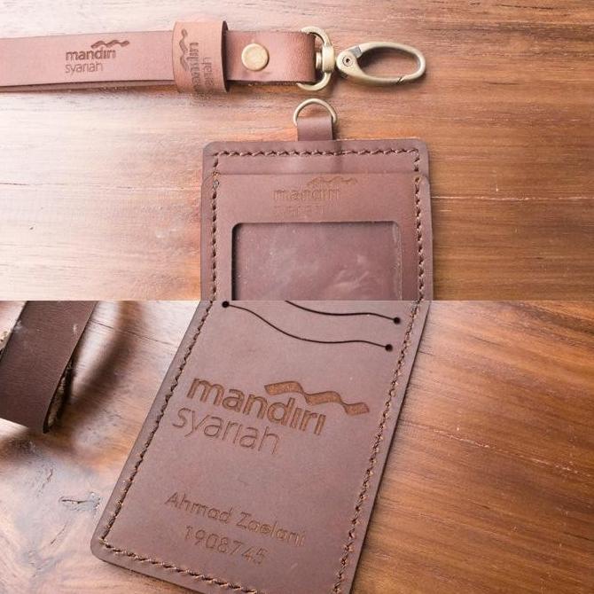 

ID CARD HOLDER KULIT ASLI | NAME TAG | FREE GRAFIER NAMA & LOGO SDFD354154