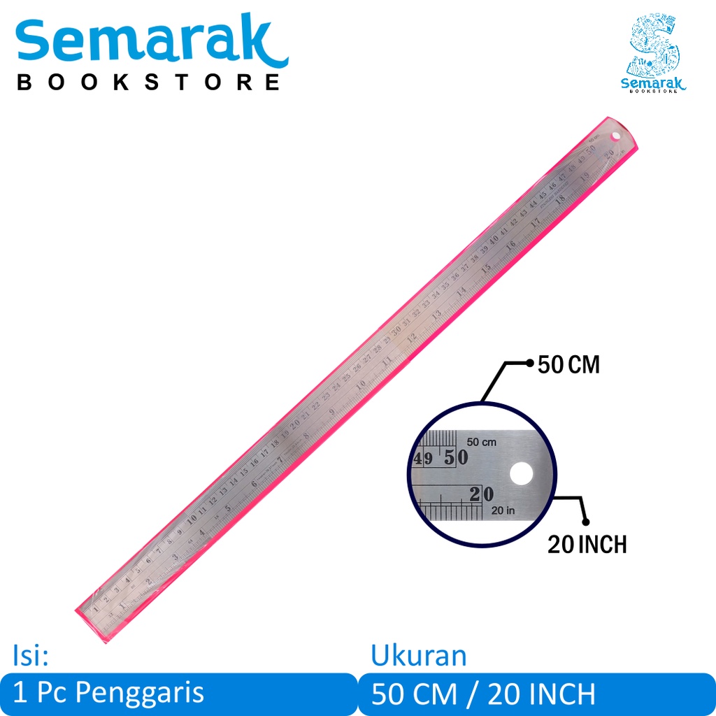 

Trifelo Stainless Steel Ruler Penggaris Besi Anti Patah 50 Cm