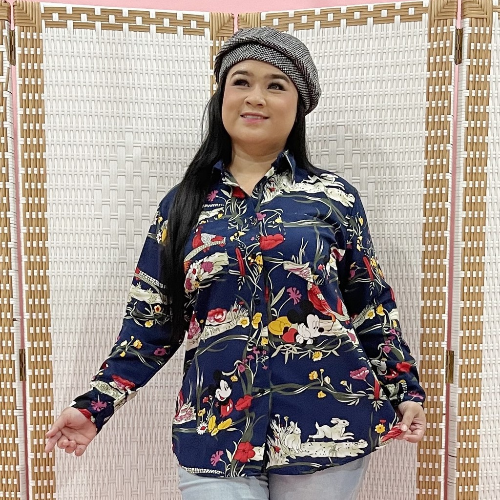 Kemeja Jumbo Wanita LD 120 Aneka Motif