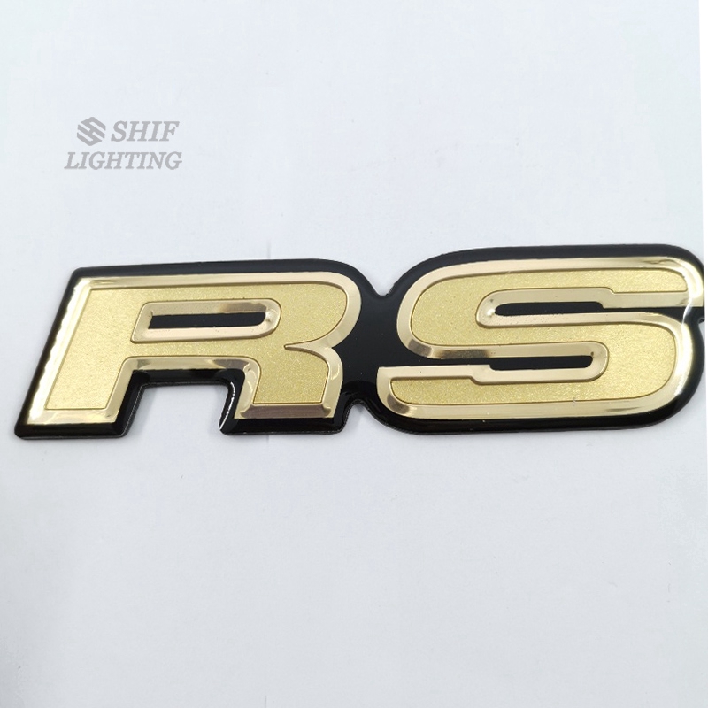 1pc Stiker Emblem Badge Tulisan Rs Warna Emas Untuk Dekorasi Samping Mobil Honda Rs