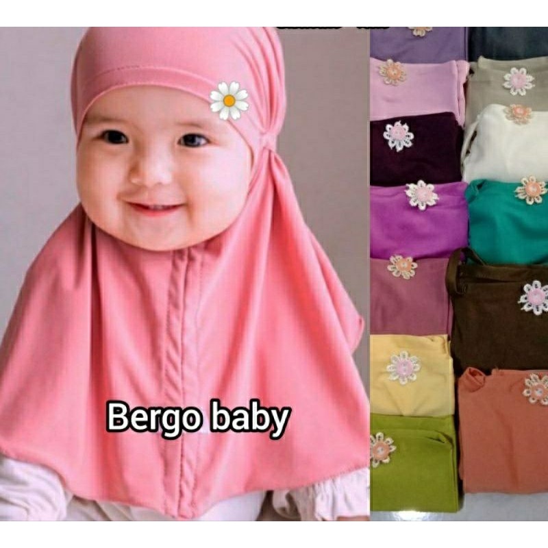 HIJAB/MARIYAM ANAK KIDS MAWAR/BERGO ANAK KIDS MAWAR 0-1 TH/JILBAB INSTAN