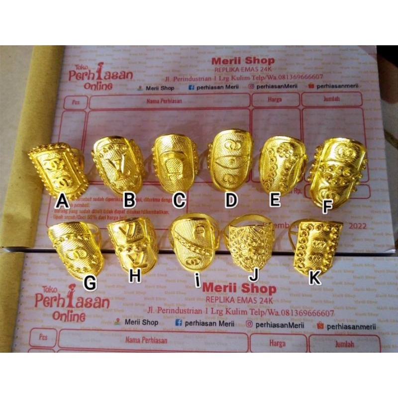 CINCIN CHANEL MOTIF LAPIS EMAS 24K