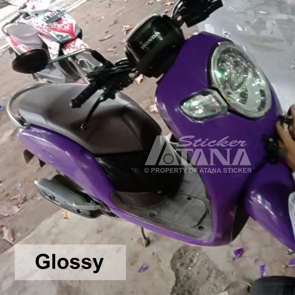 Skotlet Ungu Doff Glossy Transparan Scotlet Purple Violet Dop Gloss Tembus Stiker Hybrid Decal Smoke Matte Motor Mobil Speaker Senapan Background Aquarium Dashboard Skin Hp Laptop Helm PCX NMAX Lexi Beat Vario Vespa RX King Megapro Vixion Supra Mio Astrea