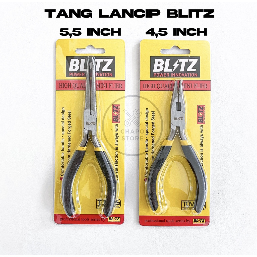 tang lancip mini blitz 4,5 5,5 inch tang cucut long nose pliers