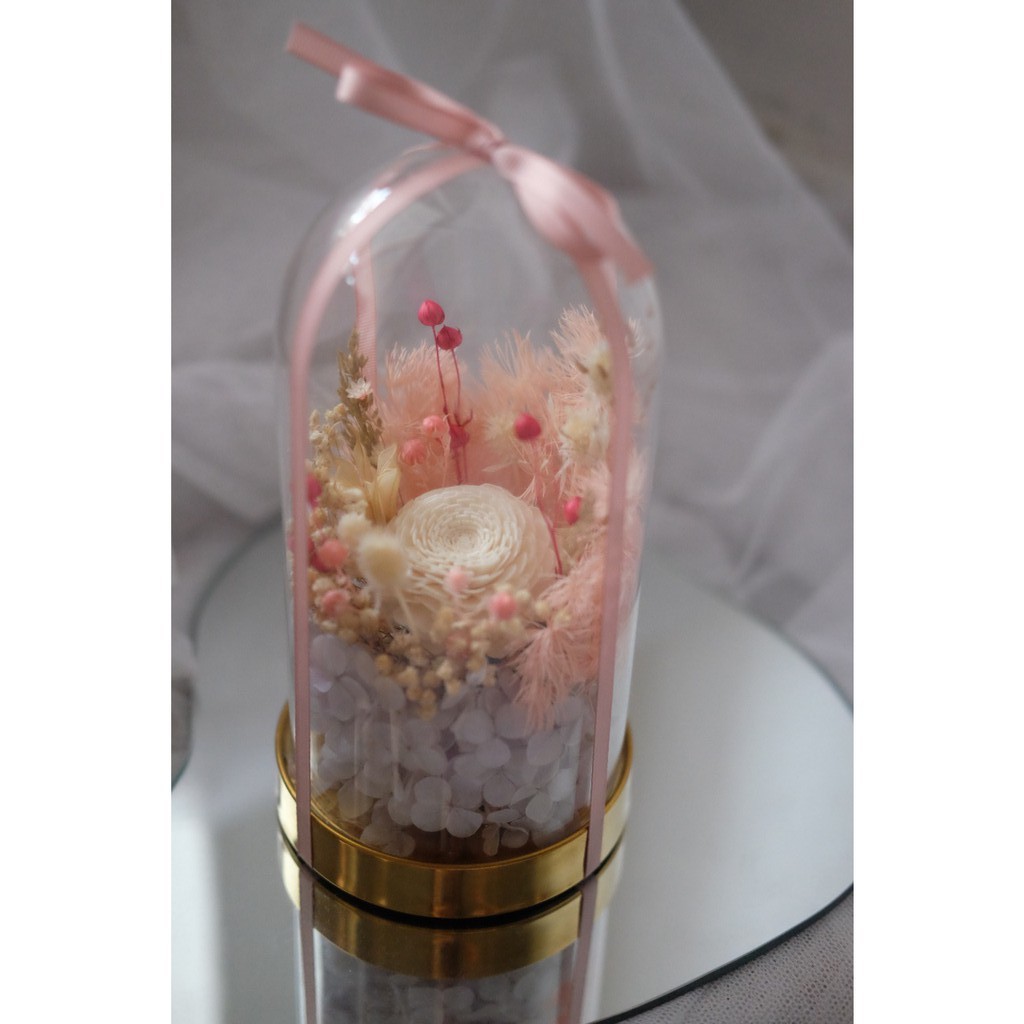 flower dome glass bunga hadiah bunga kado