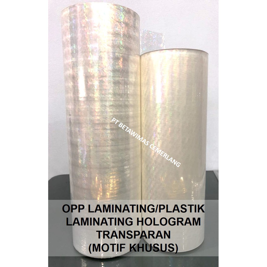 

OPP PLASTIK LAMINATING HOLOGRAM TRANSPARAN untuk DUS PACKAGING