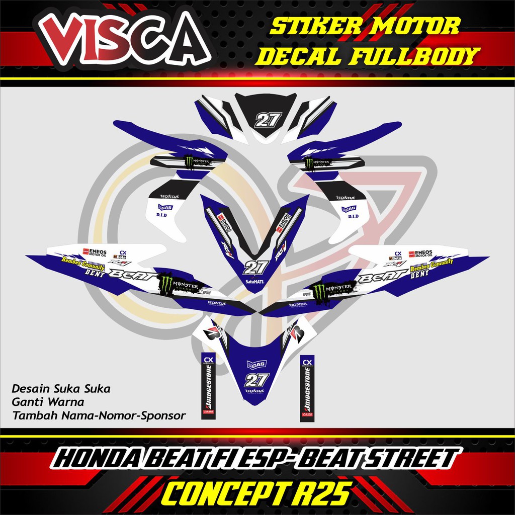 Decal Beat Fi New Decal Beat Esp Full Body Stiker Beat Esp Stiker