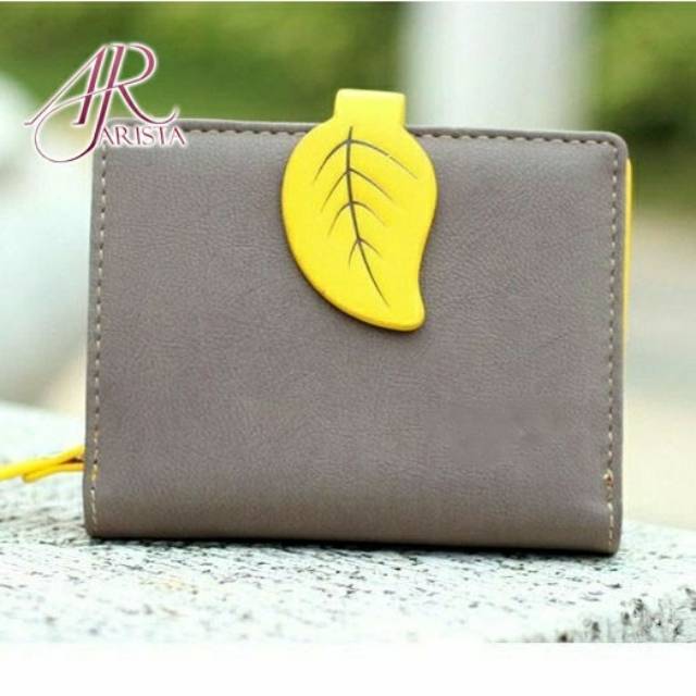 DOMPET WANITA SERI DAUN - dompet lipat wanita KOREAN  FASHION WALLET