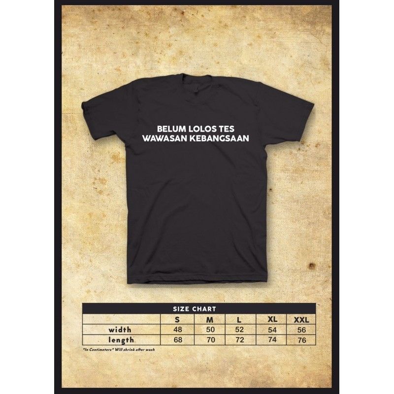 kaos belum lolos wawasan kebangsaan/kaos jujur pecat