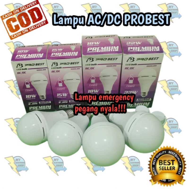 Lampu Emergency LED VALESCOM/PROBEST, BOHLAM Sentuh AC/DC Lampu Ajaib, Lampu Pegang nyala,Lampu Magic