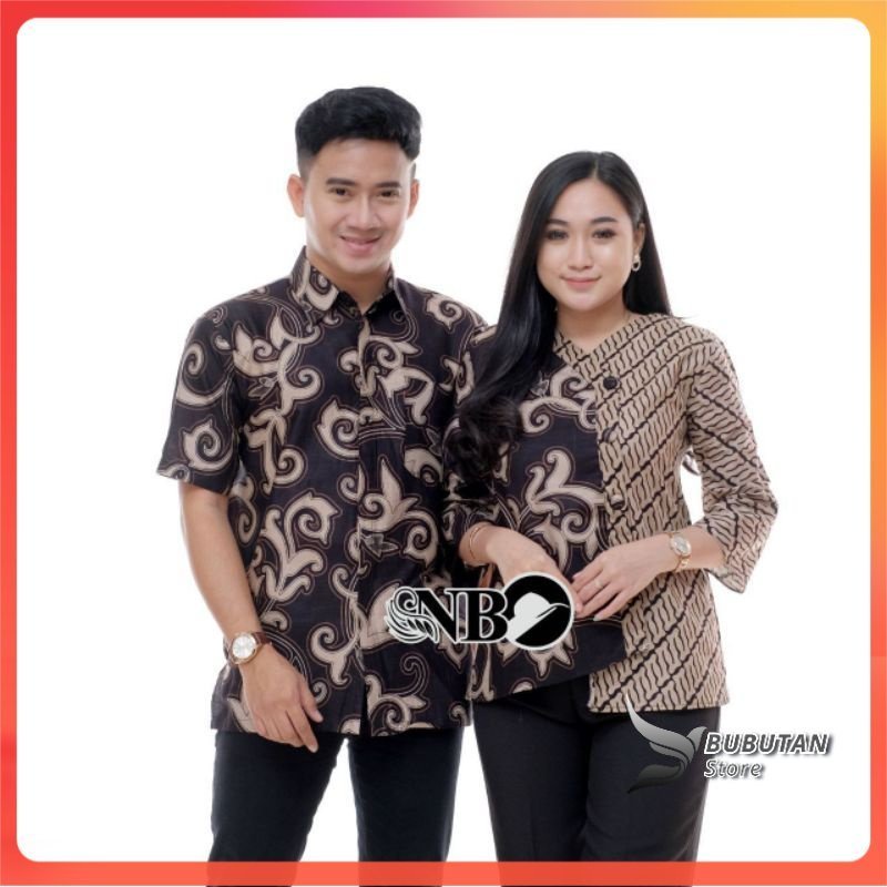 COUPLE BATIK NEW HEM BLUS BLOUSE TRENDING INTERNATIONAL COUPLE SERAGAM TERLARIS