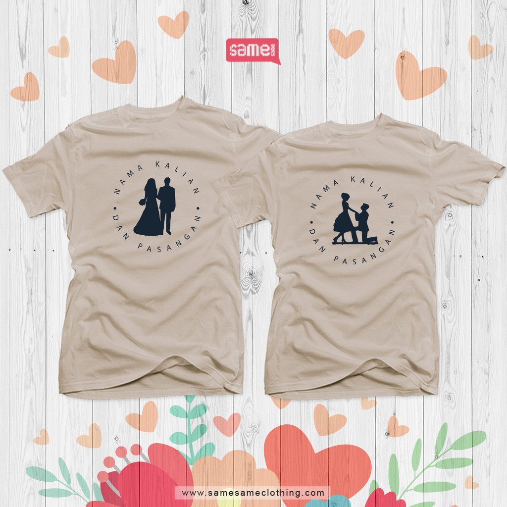 Kaos Couple Married Siluet