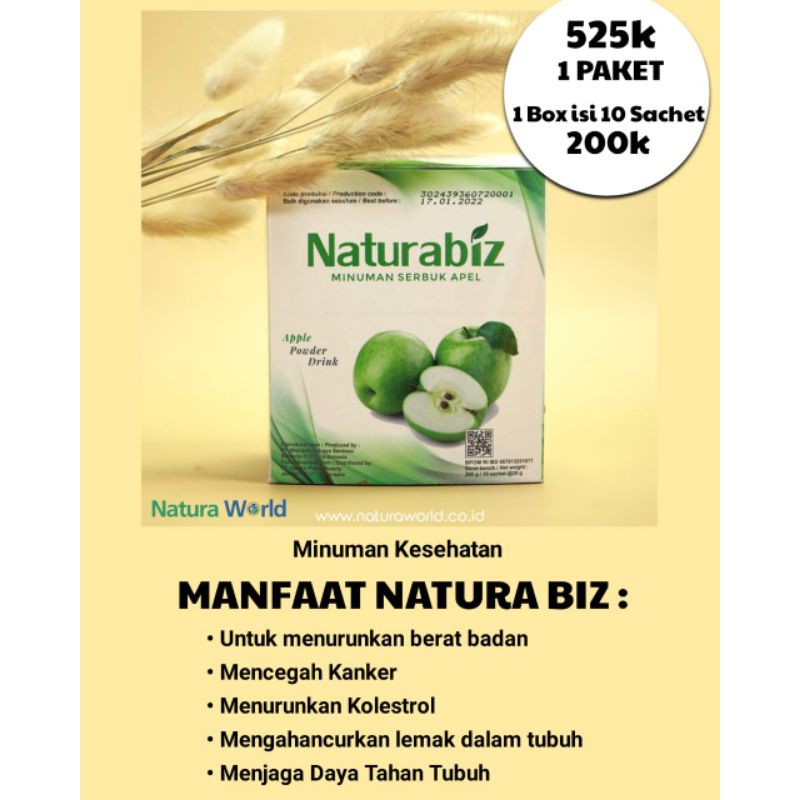 

Natura Biz minuman serbuk sari apel