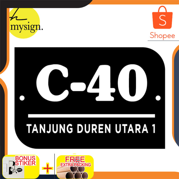 

NOMOR RUMAH ACRYLIC TIMBUL 30X12 KEREN Keren