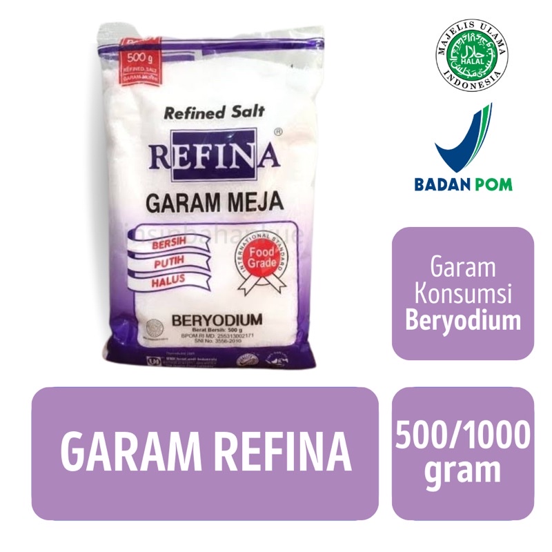 

Garam Dapur Refina 500 gram / 1000 gram / 1 kg