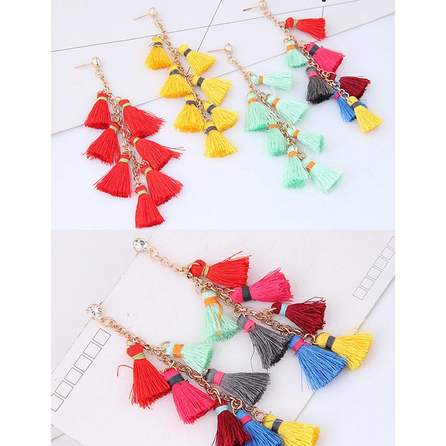 LRC Anting Tusuk Elegant Tassel Decorated A5032X