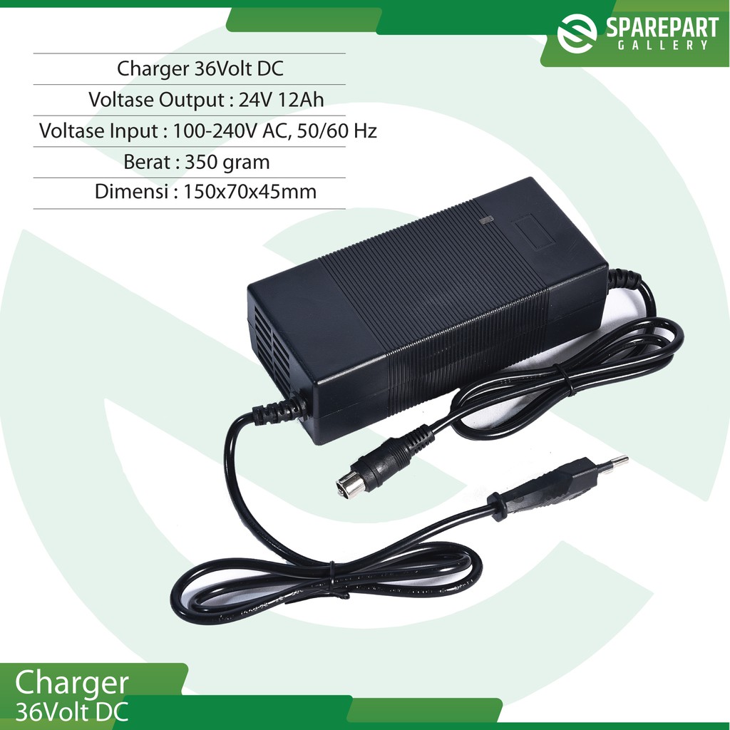 Sparepart Charger sepeda listrik 36Volt DC Mr.Jackie EB904&amp;EB906