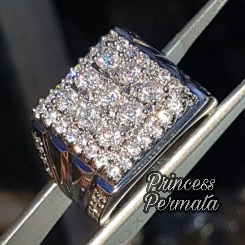 Batu permata berlian putih 34mata kw