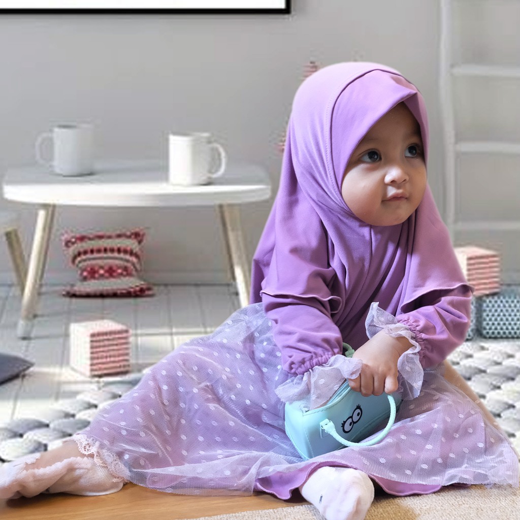 Baju Muslim Anak perempuan, baju muslim brokat bayi newborn, gamis tille bayi, Baju muslim Usia 0 -2