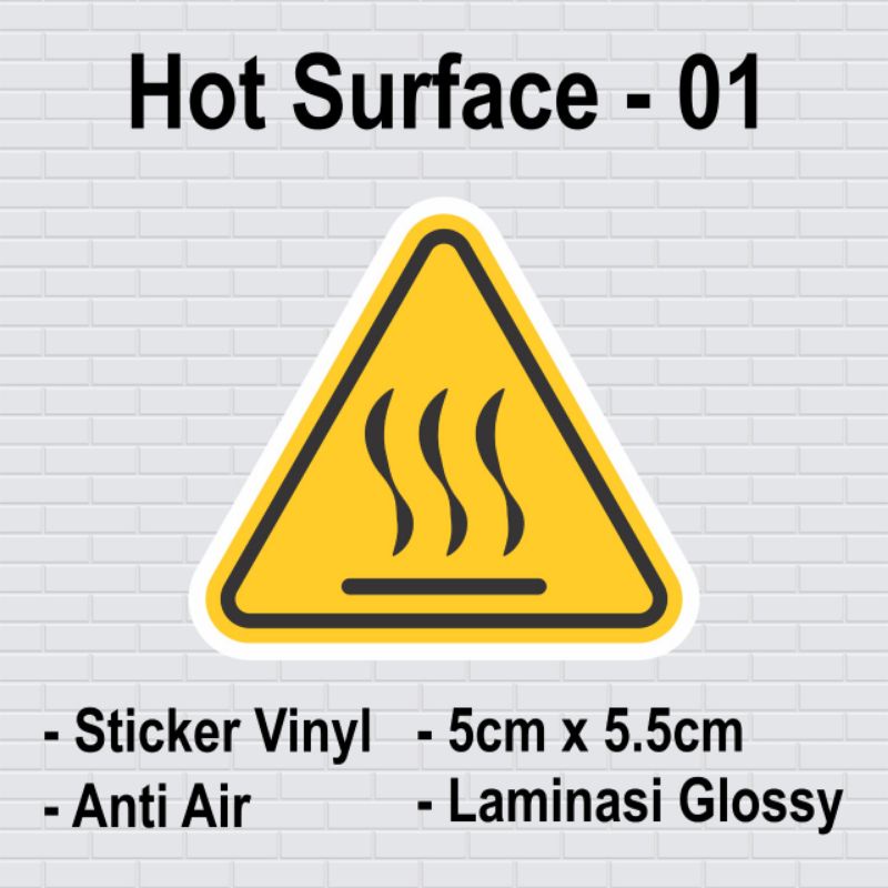 

Sticker Hot Surface