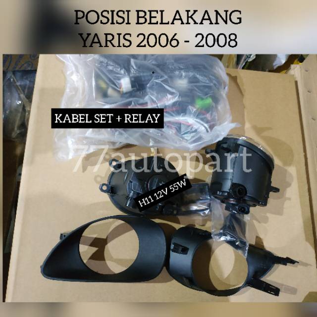 Lampu kabut foglamp yaris 2006 2007 2008