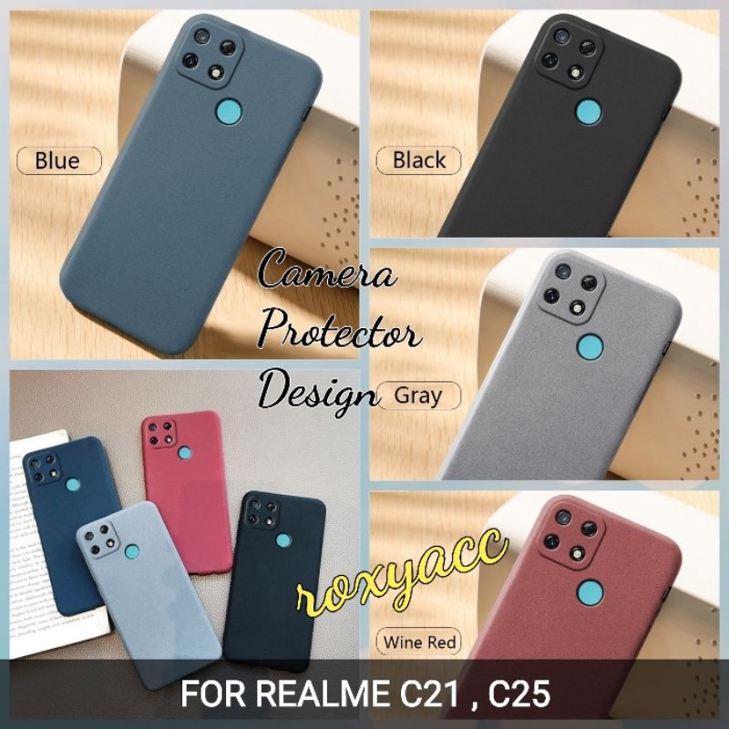 CASE REALME C21 , C25 SOFT CASE SANDSTONE SILIKON CASE SUPERTHIN ANTI SLIP