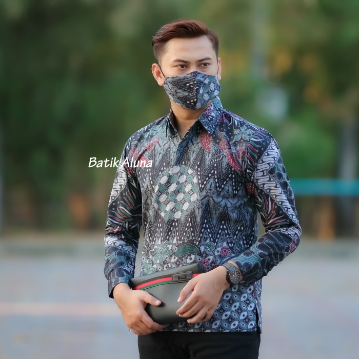 Atasan Batik Pria Lengan Panjang Premium Kemeja Batik Pria Lengan panjang Reguler ASD 103