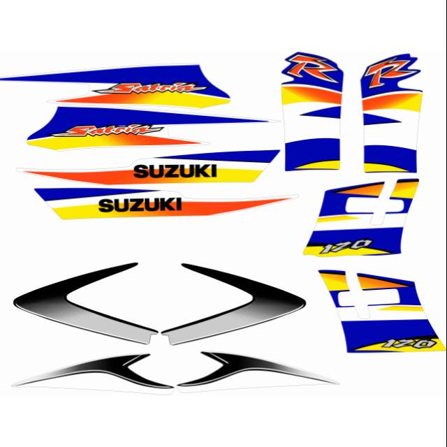 Striping satria hiu biru putih