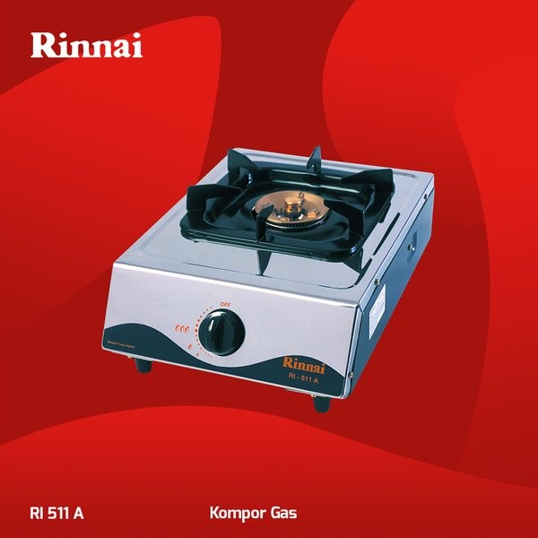 Rinnai Kompor Gas 1 Tungku Api Lilin Ri 511A Ri511A RI 511 A Ri-511A