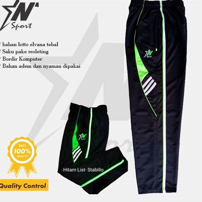 ⇉ Celana olahraga panjang pria wanita training trening sport lari joging senam original hitam keren 