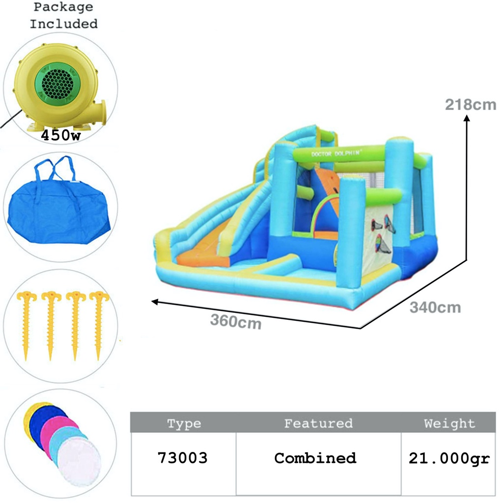bouncy castle double pool 73003